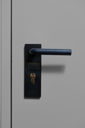 Usa metalica blat 40 mm din otel multifunctionala pentru boxa / magazie - RAL 7035 Gri Deschis - Deschidere Reversibila [4]