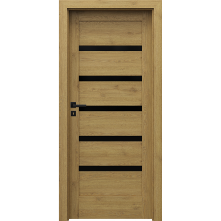 Usi de interior - Usa PORTA VERTE HOME H5 (sticla neagra) PORTAPERFECT 3D + TOC PORTA SYSTEM
