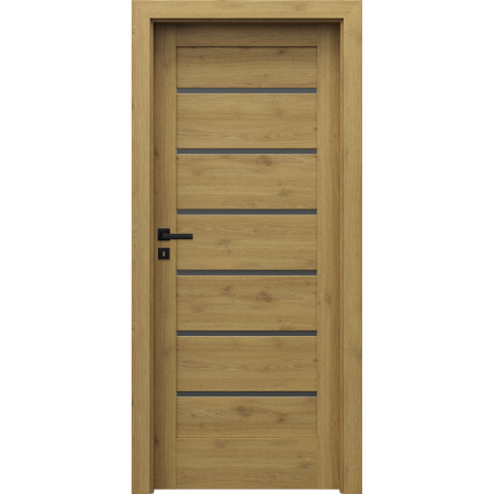 Usi de interior - Usa PORTA VERTE HOME J6 (sticla neagra) PORTAPERFECT 3D + TOC PORTA SYSTEM
