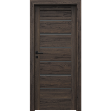 Usi de interior - Usa PORTA VERTE HOME J6 (sticla neagra) PORTASYNCHRO 3D + TOC PORTA SYSTEM
