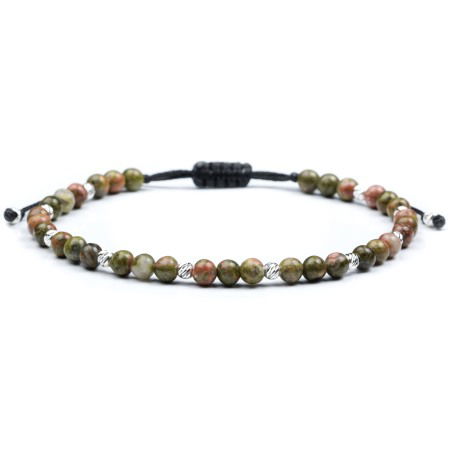 Colectia de Bratari Velar - Bratara Velar cu Pietre Semipretioase si Bile din Argint 925