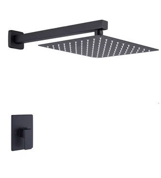 Sisteme de Dus Incastrate - Sistem de dus incastrat cu para 40cm, negru mat