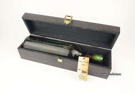 Cutii Lemn (1 sticla) - Cutie lemn masiv de fag 1 sticla de vin 32.5x8x8