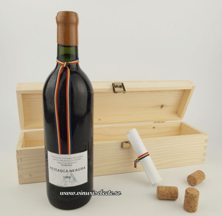 Feteasca Neagra - Feteasca Neagra 1998 Valea Calugareasca in cutie lemn