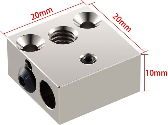 Bloc incalzire 20x20x10mm V6 CR10 MK8 [2]