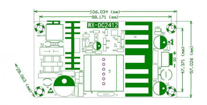 Convertor/Transformator de tensiune WX-DC2412 AC/DC 100W [6]