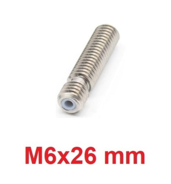 Tub filetat M6x26 (bloc transfer termic pt. cap printare V5) cu teflon (PTFE) la interior [1]