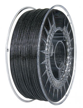 Devil Design - Filament PETG Negru Stralucitor (Galaxy Black) 1.75mm, 1kg