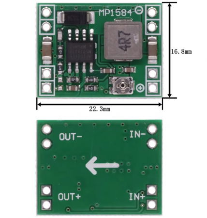 Sursa coboratoare de tensiune MP1584, reglabila de la 4.5-28 la 0.8-20 V DCv [3]