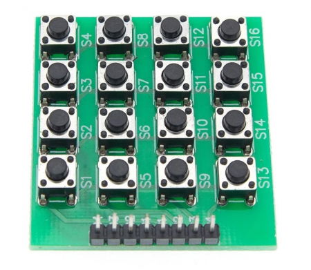 Tastatura matriceala cu 8 pini si 4x4 butoane