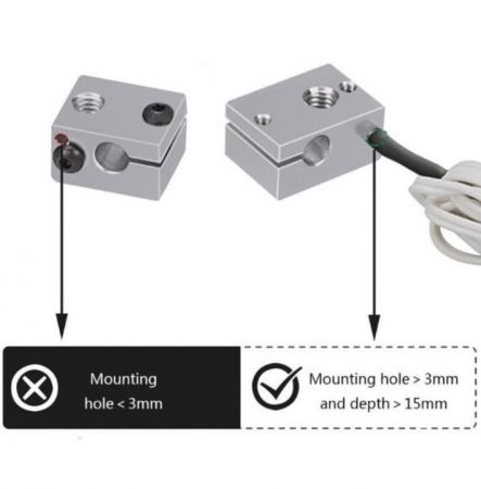 Termistor HT-NTC100K, conectori XH2.54 2 pini, cablu 1m [6]