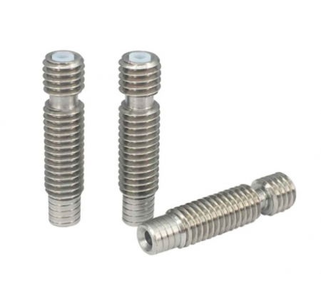 Componente si accesorii imprimante 3D - Tub filetat M6x26 (bloc transfer termic pt. cap printare V6) cu teflon la interior 26 mm