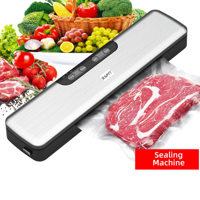 Aparat de vidat alimente ZAFIT™ VID-125 Professional, 125 W, 32 cm bara de lipire, 5 pungi de vidare incluse, Metalic argintiu [6]