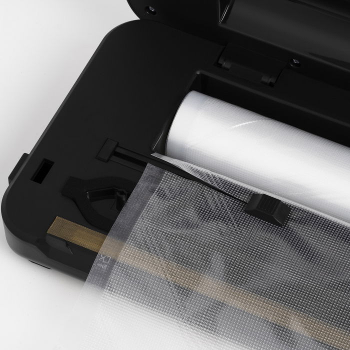 Aparat de vidat alimente ZAFIT™ VID-110 PRO+, 30 cm bara de lipire, cu rola 300 cm x 28 cm, Furtun vidare sticle si caserole, Negru/Inox [5]