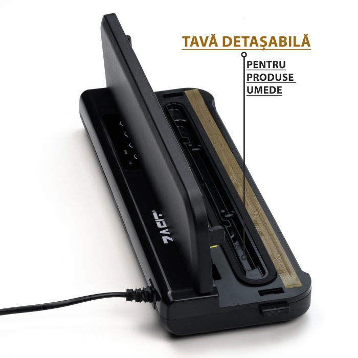Aparat de vidat alimente ZAFIT™ VID-110 Professional, 110 W, 28 cm bara de lipire, 10 pungi de vidare incluse, Negru [4]