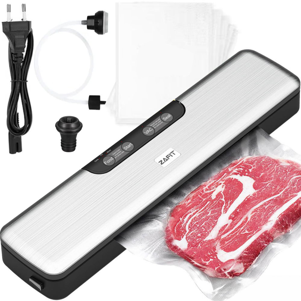 Aparat de vidat alimente ZAFIT™ VID-125 Professional, 125 W, 32 cm bara de lipire, 5 pungi de vidare incluse, Metalic argintiu [1]