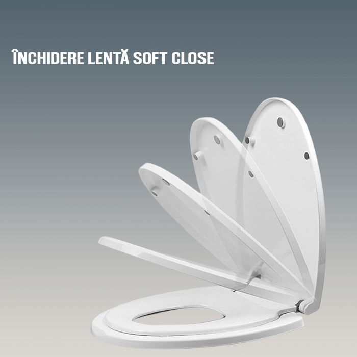 Capac WC ZAFIT® cu reductor si inchidere lenta Soft Close, 2 in 1 Adulti si Copii, Universal, compatibil cu toate vasele de toaleta [9]
