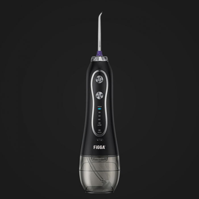 Dus bucal FiGGA® Oral-F101, Irigator portabil profesional, 8 Capete, Baterie 2500 mAh, 5 Viteze, 300 ml Rezervor, IPX7 Waterproof, Protectie supraincalzire, Gentuta depozitare, Negru [4]
