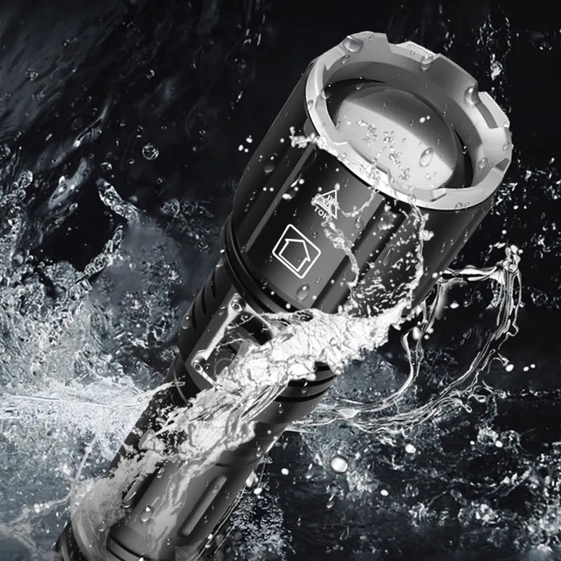 Lanterna puternica profesionala FiGGA®, LED XHP-160, 48000 lumeni, acumulator 26650 Li,  Cablu de incarcare [5]