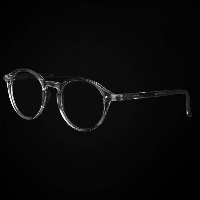 Ochelari protectie calculator ZAFIT™, ecran telefon, tableta, laptop, televizor, gaming, Anti-lumina albastra, Anti-reflexie, Unisex, model rotund, culoare Transparent [5]