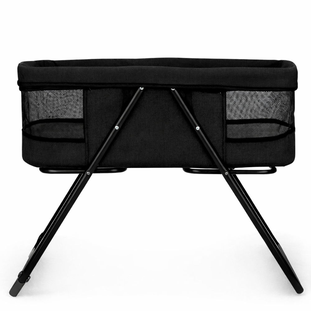 Patut bebe pliabil FiGGA®, 0+ luni, Saltea inclusa, Cu sistem balansoar, Plasa tantari, Portabil, Negru [4]