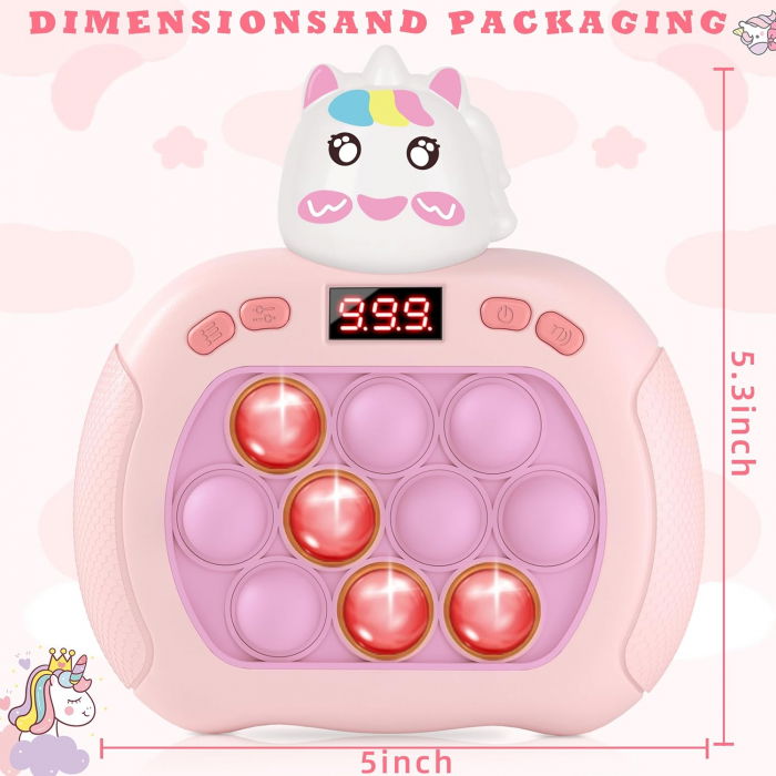 Pop it electric FiGGA®, Joc interactiv copii, 10 moduri de joc, 999 leveluri, Unicorn [2]