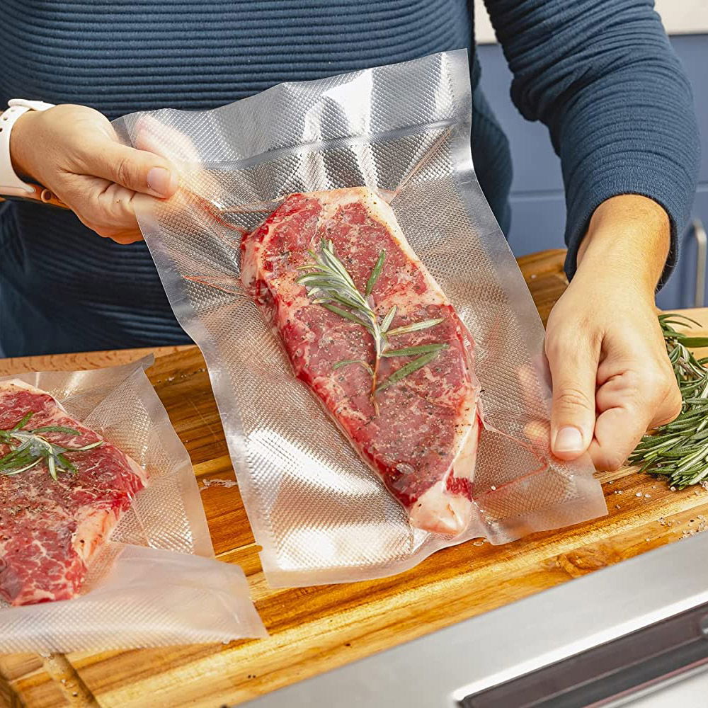 Pungi vidat gofrate ZAFIT™, pentru aparat de vidat alimente, 100 bucati, 20 x 30 cm, reutilizabile, rezistente, sous vide, lavabile in masina de spalat, fara BPA, transparent [7]