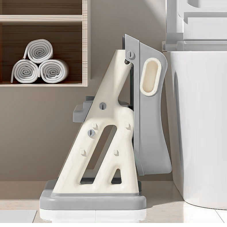 Reductor WC copii 2in1 ZAFIT® cu scara si inaltator, Pliabil, Portabil, colac suprafata de siguranta antialunecare, antiderapant, Gri [4]
