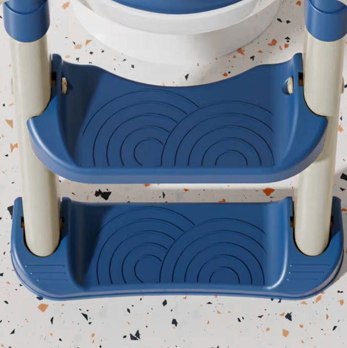 Reductor WC copii cu scara ZAFIT®, Pliabil, Portabil, colac suprafata de siguranta antialunecare, antiderapant, Albastru [9]