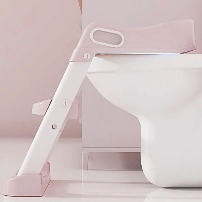 Reductor WC copii cu scara ZAFIT®, Pliabil, Portabil, colac suprafata de siguranta antialunecare, antiderapant, Roz [5]