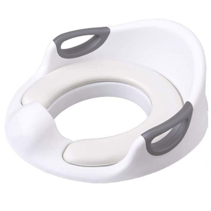 Reductor WC ZAFIT®, Portabil, capac toaleta copii, antialunecare, antiderapant, Alb/Gri [2]