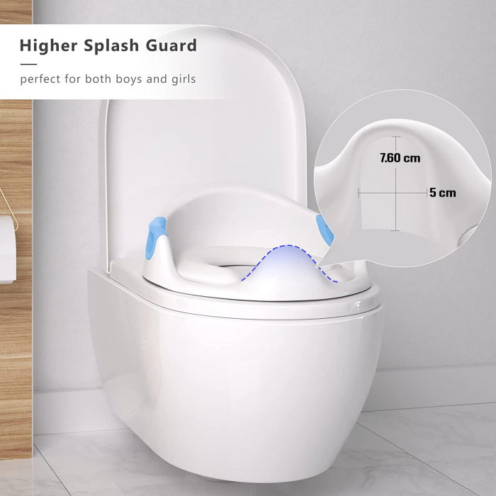 Reductor WC ZAFIT®, Portabil, capac toaleta copii, antiderapant, Alb/Albastru [5]