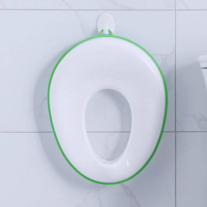 Reductor WC ZAFIT® - Portabil, capac toaleta copii, colac suprafata de siguranta antialunecare, antiderapant, Alb/Verde [2]