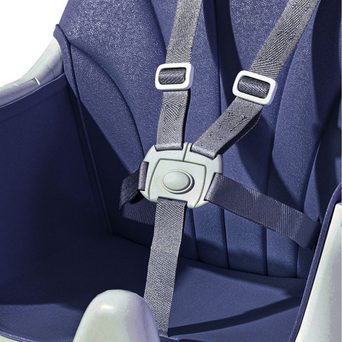 Scaun de masa bebe 4 in 1 FiGGA®, Varsta 6-72 luni, Scaun inalt pliabil, cu 4 roti, Balansoar, 2 x Tava detasabila, Centura de siguranta in cinci puncte, Albastru inchis [5]