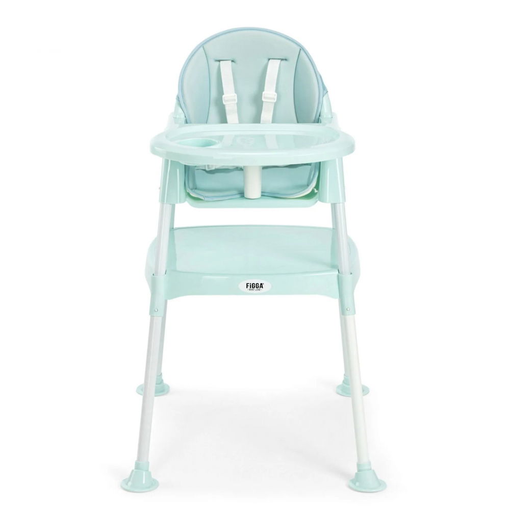 Scaun de masa bebe FiGGA® HighChair 3 in 1, Varsta 6-72 luni, Verde Menta [2]