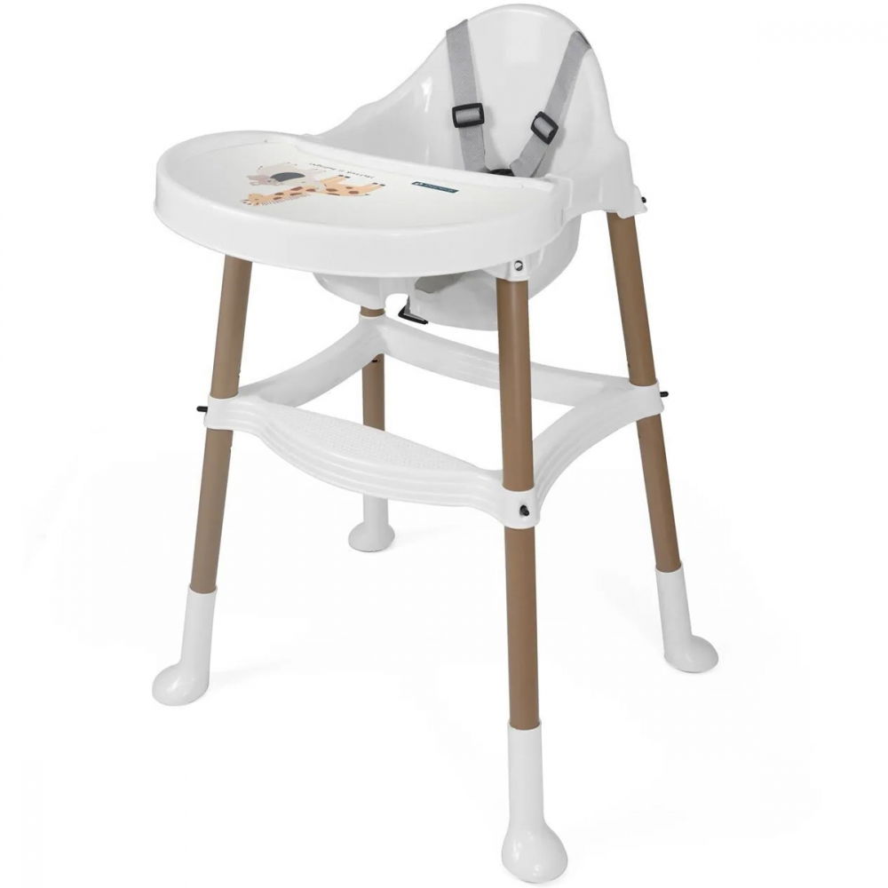 Scaun de masa bebe FiGGA® HighChair, Varsta 6-48 luni, Alb/Maro [1]