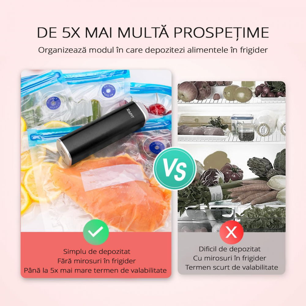 Set 10 Pungi de vidat 22 x 21 cm, Reutilizabile, cu supapa, pentru pompa de vidat sau furtun de vidat [3]