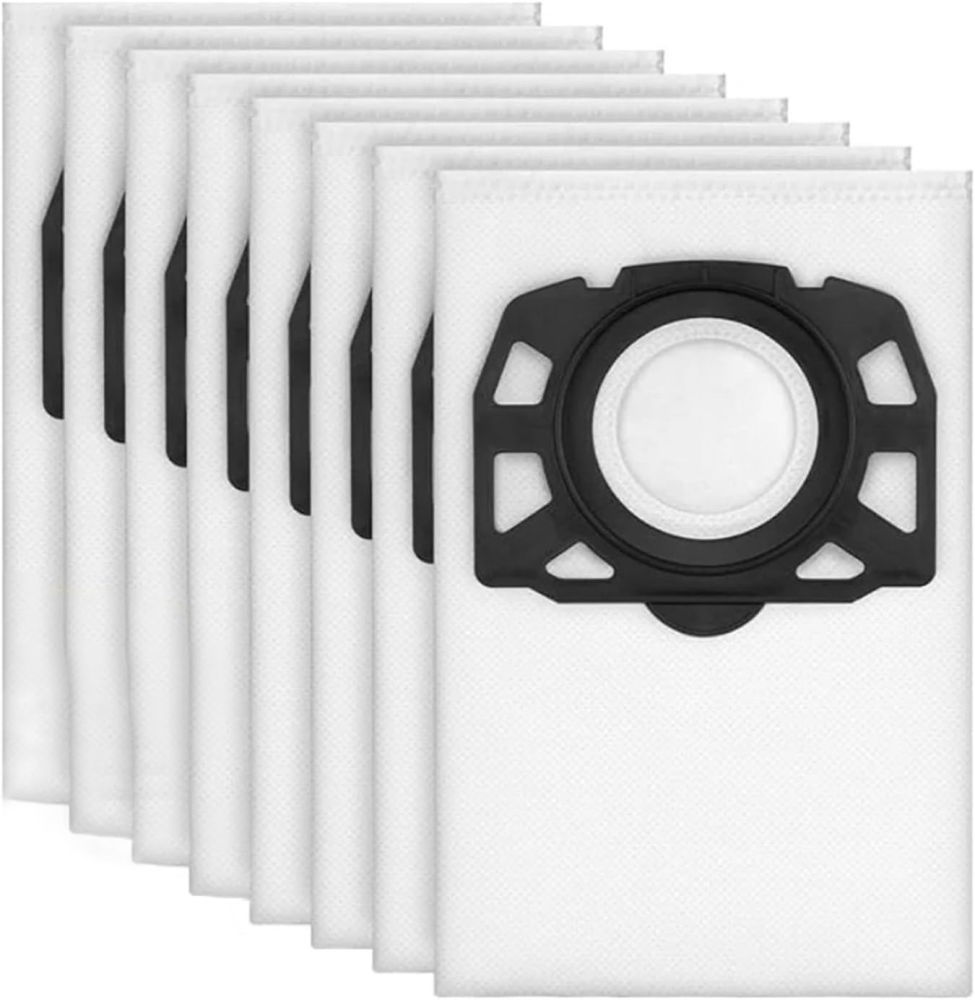 Set 8 saci filtranti din fleece KFI 357, 3 straturi, rezistenta ridicata, compatibili cu aspiratoarele Kärcher WD 1–3, KWD 1–3, MV 2–3, SE 4/4001/4002 [1]