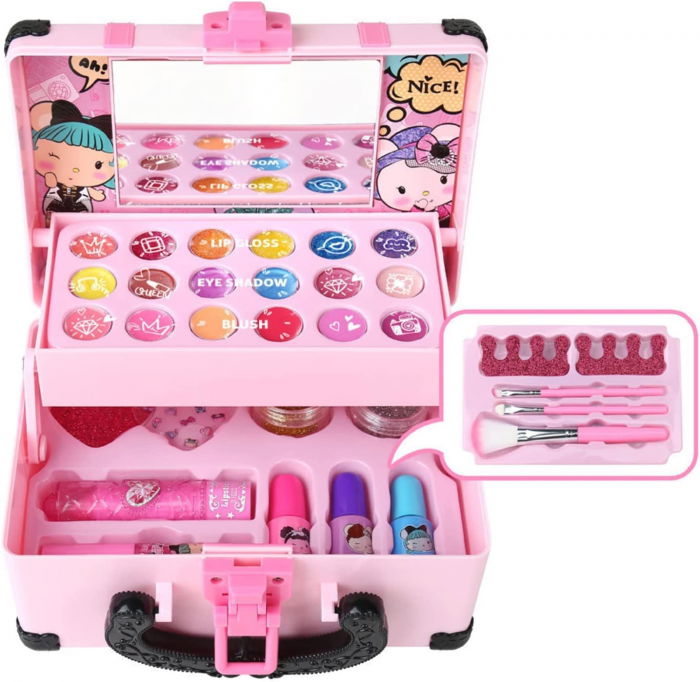Trusa machiaj copii FiGGA® 5 ani+, non toxic, solubil in apa, 33 de elemente [2]