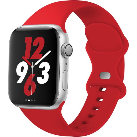 Curele compatibile cu Apple Watch - Curea Silicon ZAFIT™ Apple Watch Ultra 2/Ultra/Series 10/9/8/7, display 42mm, Rosu.