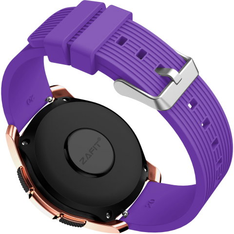 Curele universale compatibile cu Samsung, Huawei si alte modele - Curea Silicon ZAFIT™ 20mm pentru Samsung Galaxy Watch 7/6/5/4/Active 2, Huawei Watch GT 2/3/4, Garmin Vivoactive, Amazfit GTS si orice ceas 20mm, Violet.