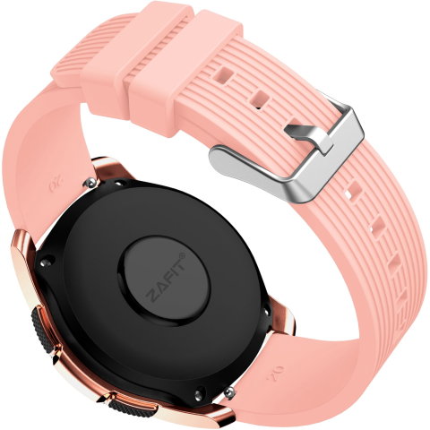 Curele universale compatibile cu Samsung, Huawei si alte modele - Curea Silicon ZAFIT™ 20mm pentru Samsung Galaxy Watch 7/6/5/4/Active 2, Huawei Watch GT 2/3/4, Garmin Vivoactive, Amazfit GTS si orice ceas 20mm, Roz.