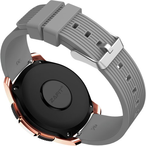 Curele universale compatibile cu Samsung, Huawei si alte modele - Curea Silicon ZAFIT™ 20mm pentru Samsung Galaxy Watch 7/6/5/4/Active 2, Huawei Watch GT 2/3/4, Garmin Vivoactive, Amazfit GTS si orice ceas 20mm, Gri.