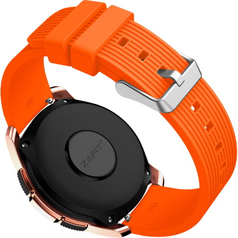 Curele universale compatibile cu Samsung, Huawei si alte modele - Curea Silicon ZAFIT™ 20mm pentru Samsung Galaxy Watch 7/6/5/4/Active 2, Huawei Watch GT 2/3/4, Garmin Vivoactive, Amazfit GTS si orice ceas 20mm, Portocaliu.