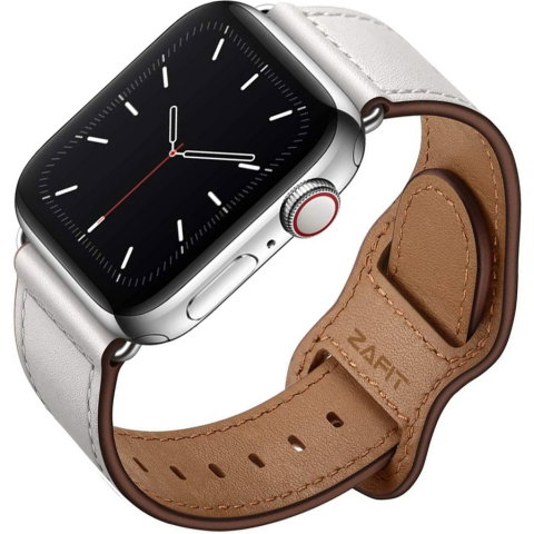 Curele Apple Watch 42mm/44mm/45mm/49mm - Curea din piele naturala pentru Apple Watch Ultra 2/Ultra/Series 10/9/8/7/SE2/6/5/4/3/2/1, Display 42mm, Gri