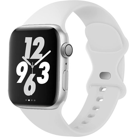 Curele compatibile cu Apple Watch - Curea Silicon ZAFIT™ Apple Watch Ultra 2/Ultra/Series 10/9/8/7, display 42mm, Alb.