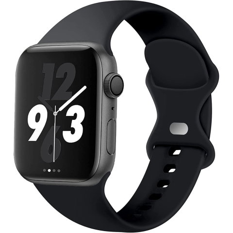 Curele Apple Watch 38mm/40mm/41mm - Curea Silicon ZAFIT™ Apple Watch Series 10/9/8/7/SE2 si mai vechi, display 40mm, Negru.