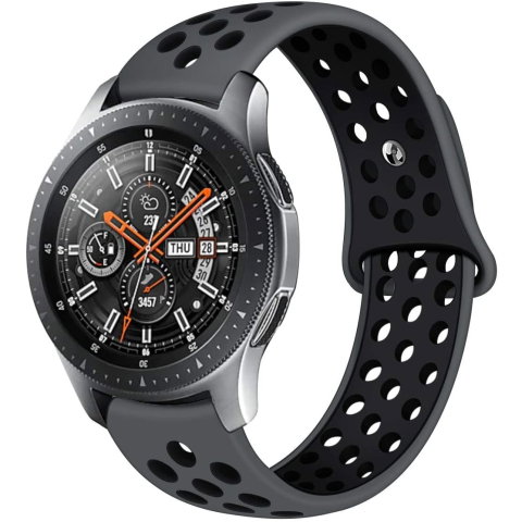Curele universale compatibile cu Samsung, Huawei si alte modele - Curea ZAFIT™ 22mm pentru Samsung Galaxy Watch Ultra/7/6 Classic/5 Pro, Huawei Watch GT/GT3/GT4 Pro, Garmin Fenix, Amazfit GTR si orice ceas 22mm, Negru + Gri.