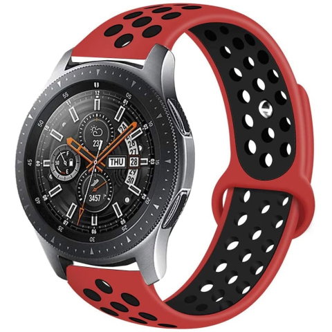 Curele universale compatibile cu Samsung, Huawei si alte modele - Curea ZAFIT™ 20mm pentru Samsung Galaxy Watch 7/6/5/4/Active 2, Huawei Watch GT 2/3/4, Garmin Vivoactive, Amazfit GTS si orice ceas 20mm, Rosu + Negru.