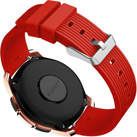 Curele universale compatibile cu Samsung, Huawei si alte modele - Curea Silicon ZAFIT™ 20mm pentru Samsung Galaxy Watch 7/6/5/4/Active 2, Huawei Watch GT 2/3/4, Garmin Vivoactive, Amazfit GTS si orice ceas 20mm, Rosu.